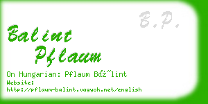 balint pflaum business card